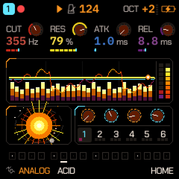 Pocket GammaWave (GW-1) Track Mixer & 5-Track Level Bars